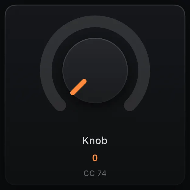 The Knob control, rendered in the app.