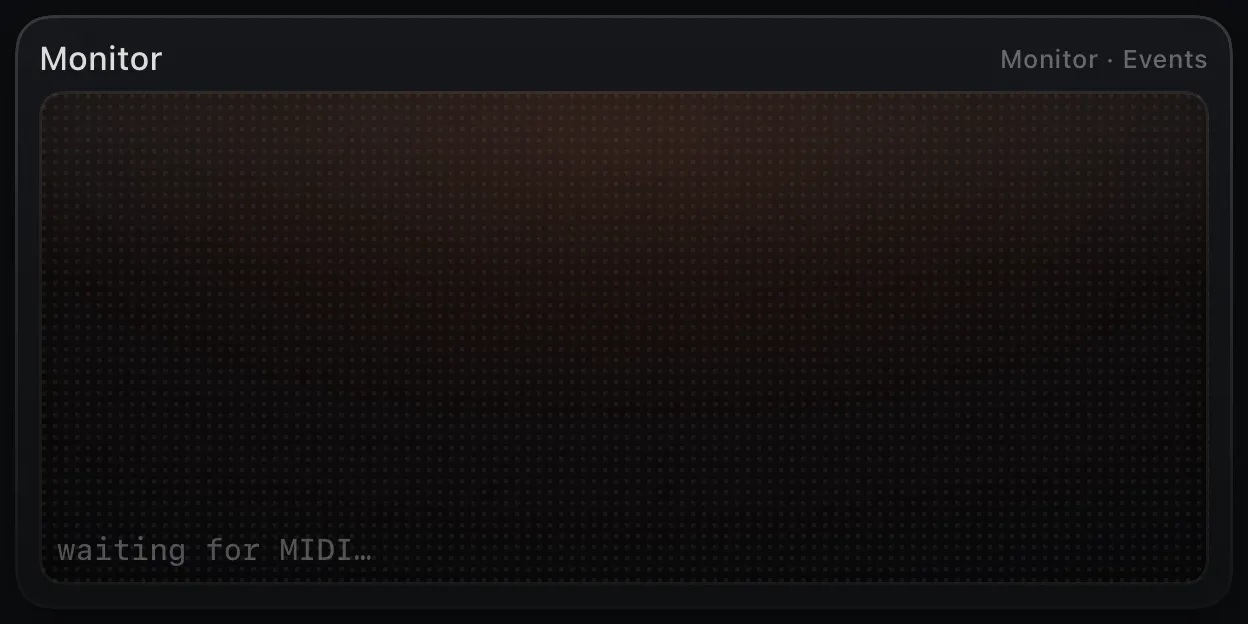 The Monitor control, rendered in the app.