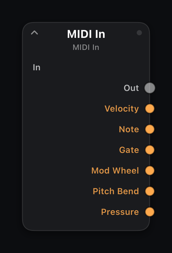 MIDI In node